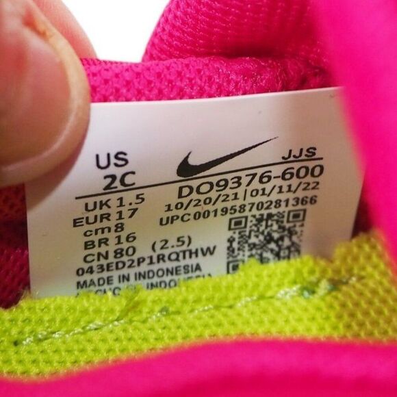 Nike Dynamo Go TD 'Strawberry' Slip-on Sneakers DO9376-600 Infant 2C - Picture 9 of 10